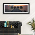 Overwater Bungalows at Sunset Wall Art