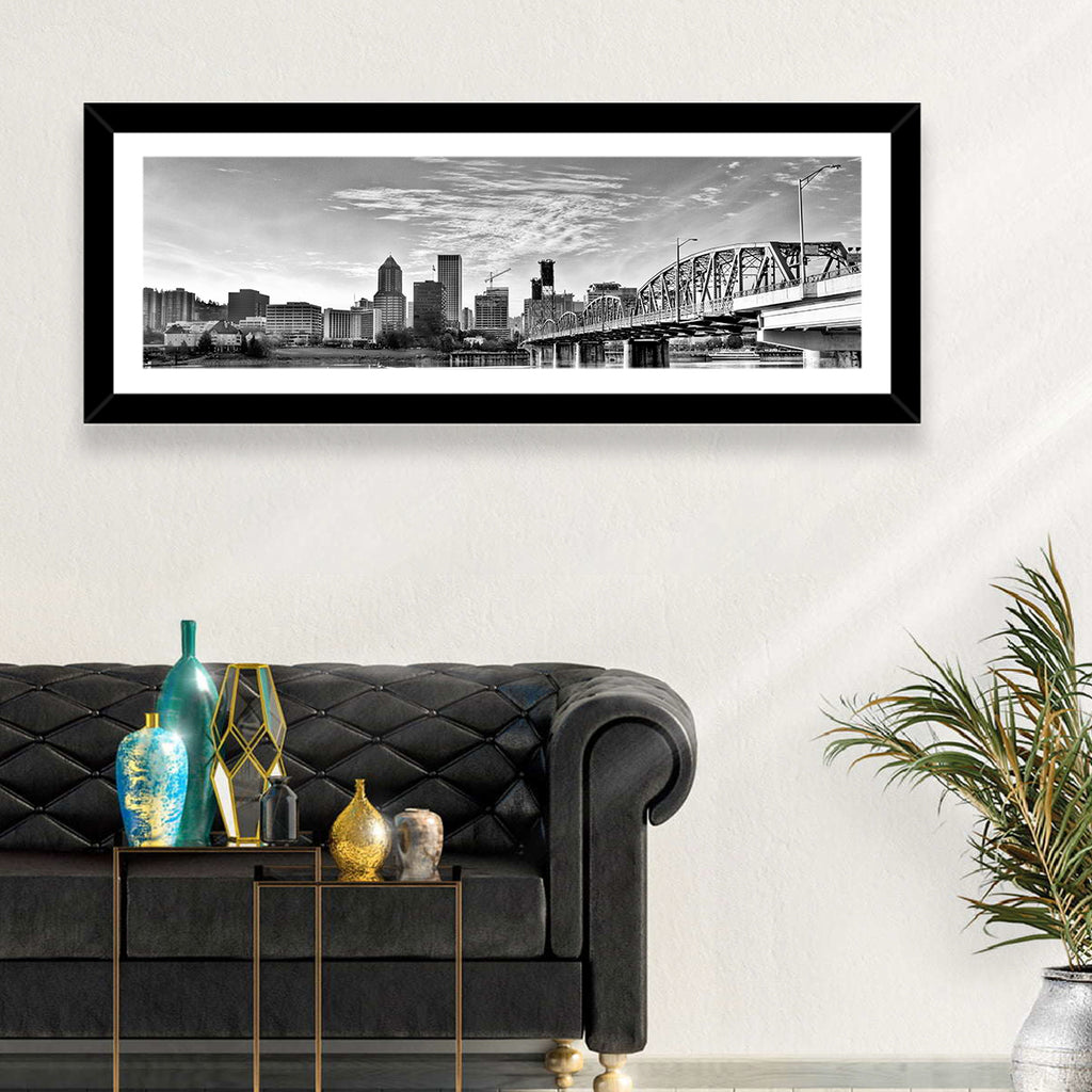Portland Hawthorne Bridge Skyline Wall Art