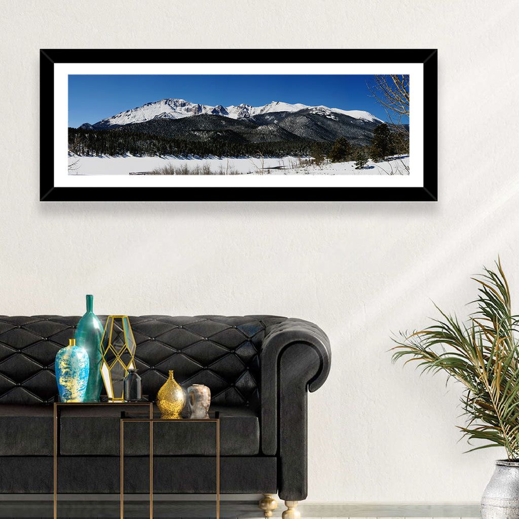 Pikes Peak Winter View Wall Art