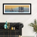 Baku Oil Rigs at Dusk Wall Art