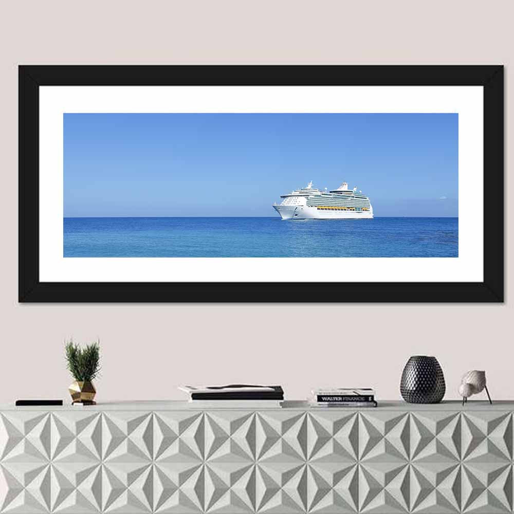 Cruise Ship in Open Sea Wall Art
