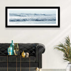 Misty Horizon Ocean Waves Wall Art