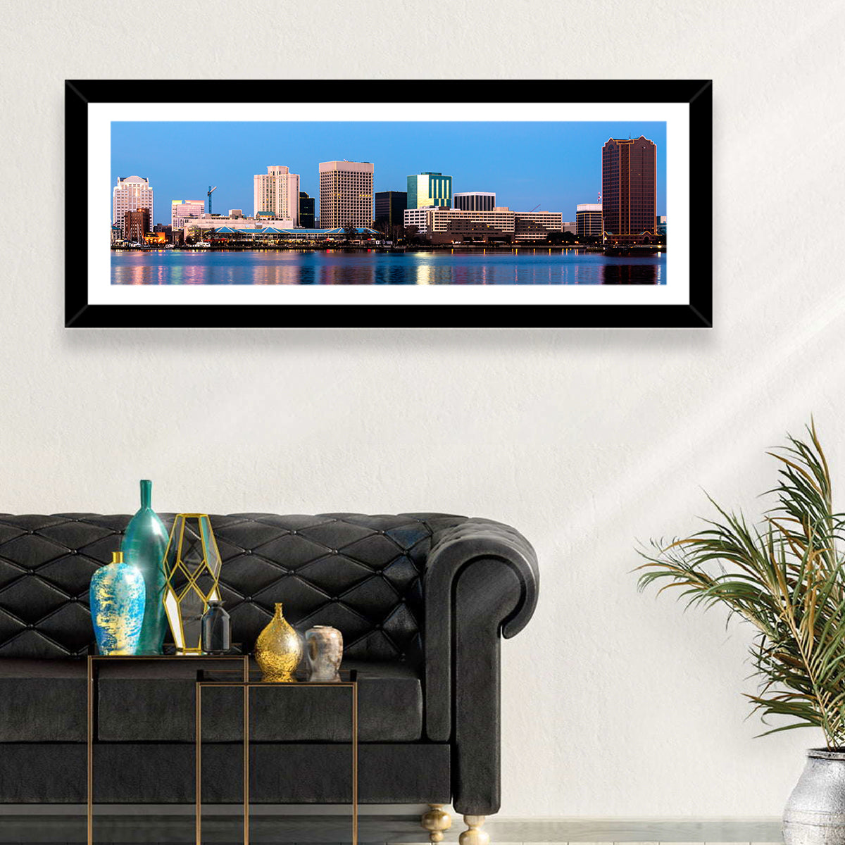 Norfolk Skyline at Twilight Wall Art
