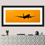 Golden Hour Airliner Silhouette Wall Art