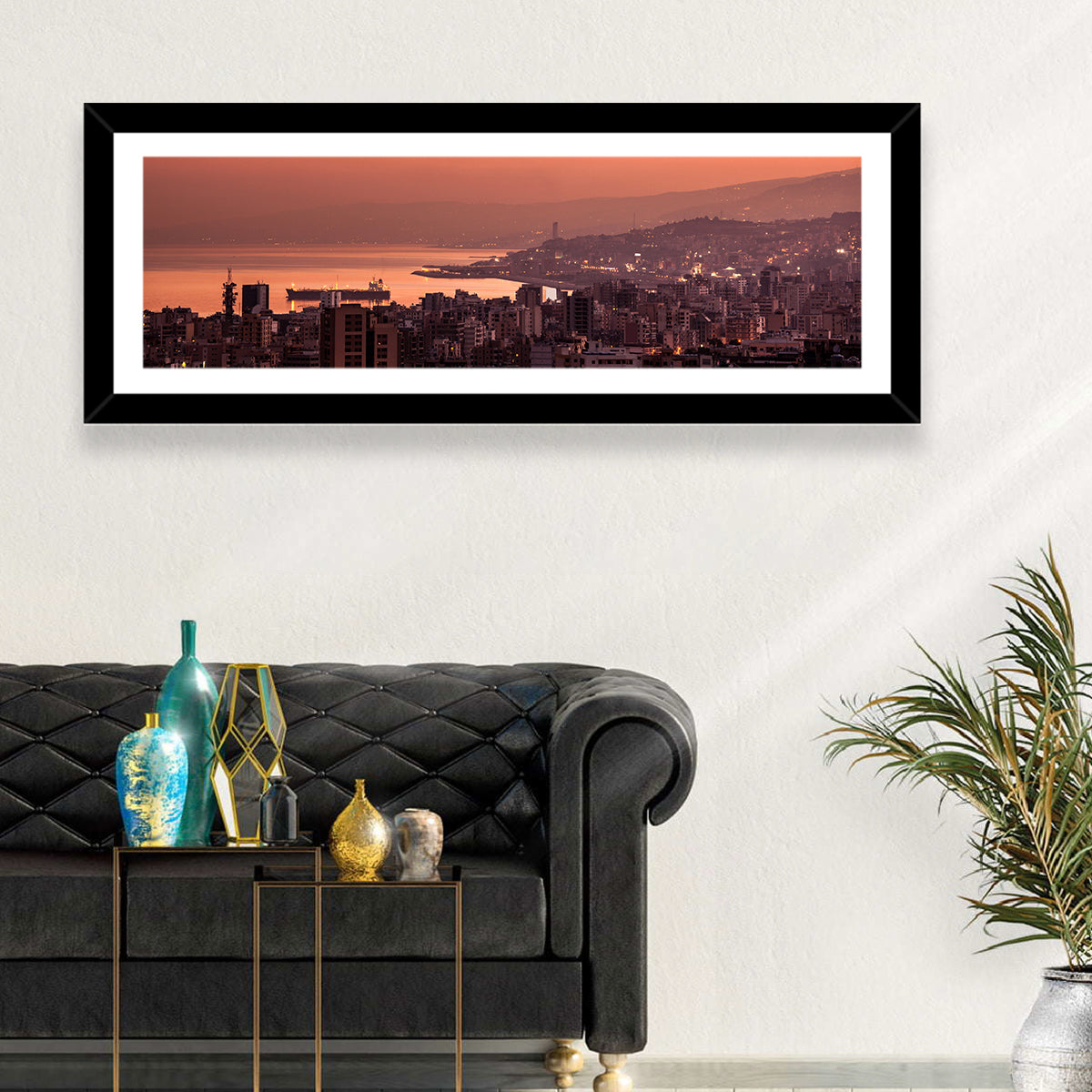 Beirut Sunset Skyline Wall Art