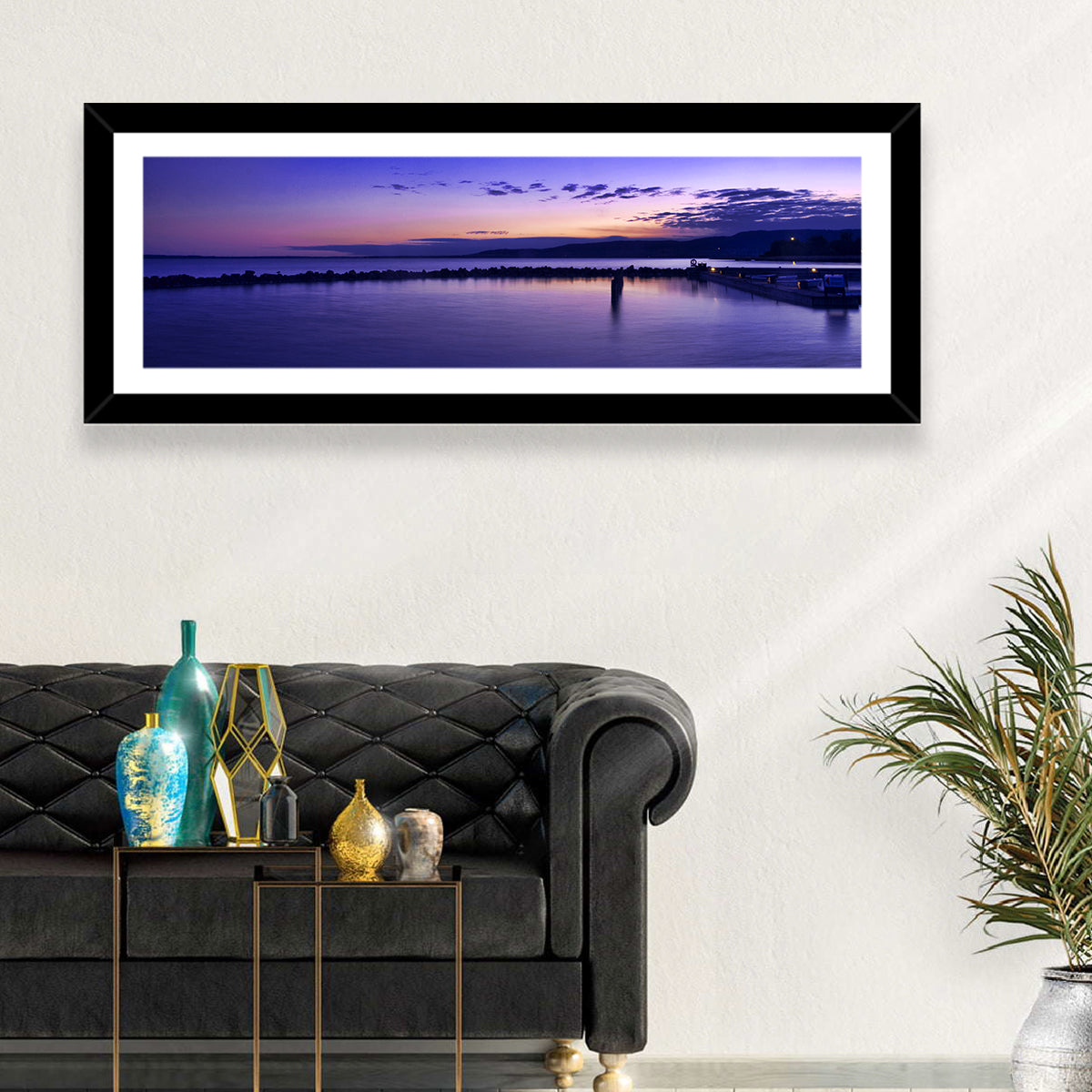 Lake Balaton Twilight Pier Wall Art