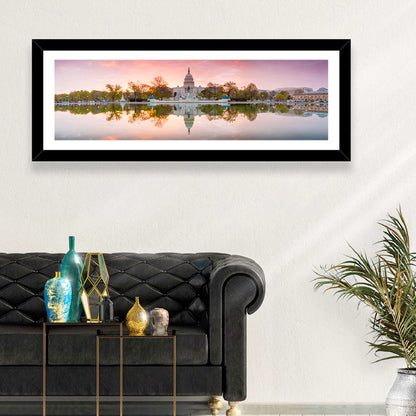 United States Capitol Sunrise Reflection Wall Art