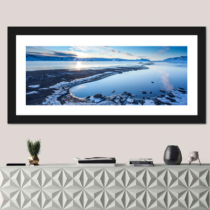 Lake Kleifarvatn Icy Shoreline Wall Art