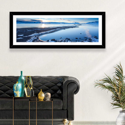 Lake Kleifarvatn Icy Shoreline Wall Art
