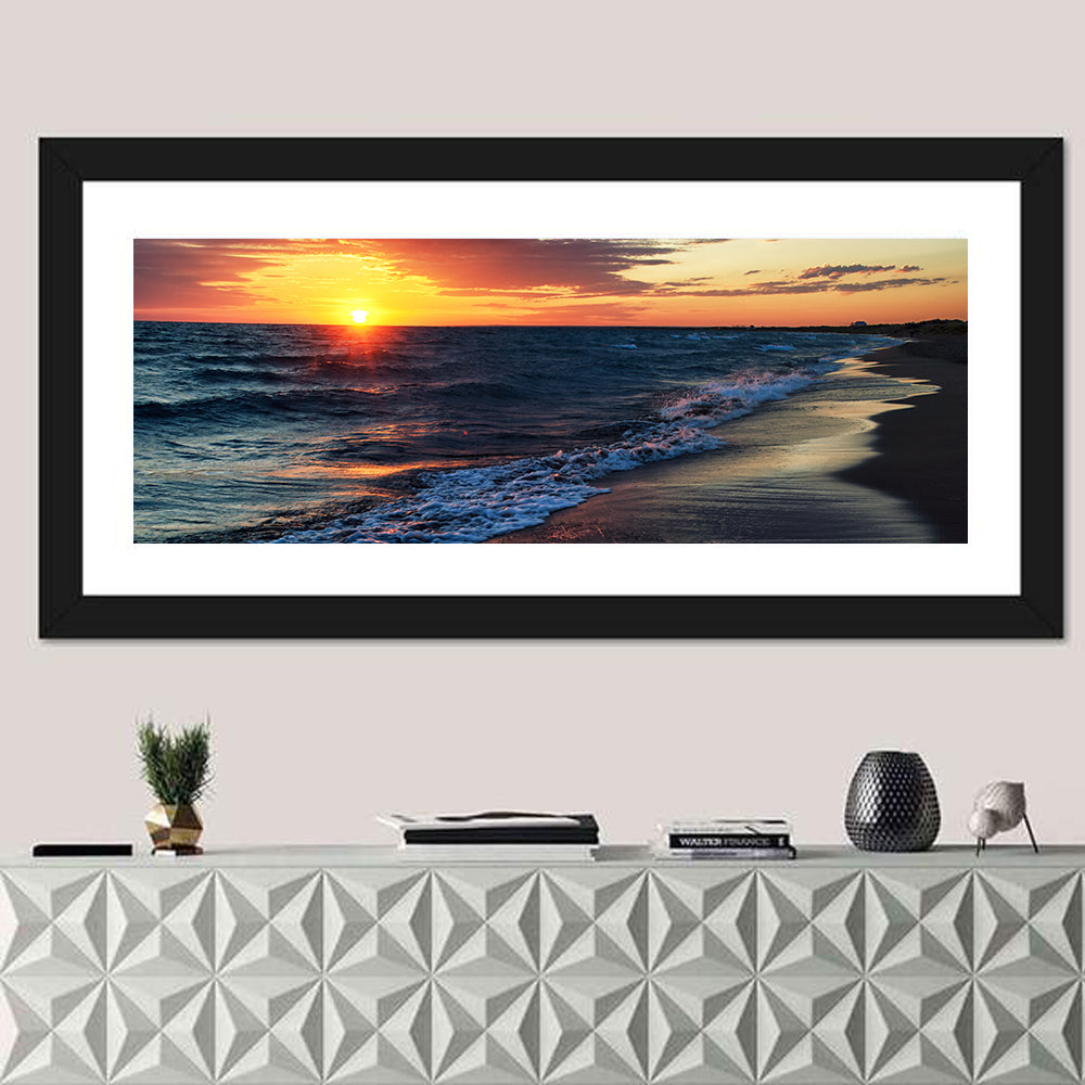 Lake Balkhash Golden Dusk Wall Art