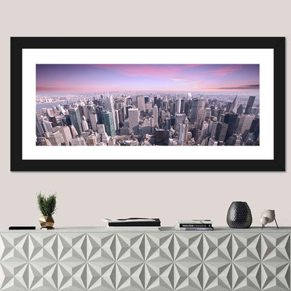 Midtown Manhattan Skyline in Purple Haze Wall Art