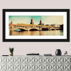 Oberbaum Bridge with Yellow Train Wall Art