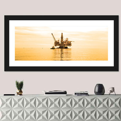Golden Hour Oil Rig Wall Art