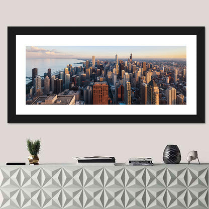 Chicago Skyline at Golden Hour Wall Art