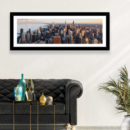 Chicago Skyline at Golden Hour Wall Art