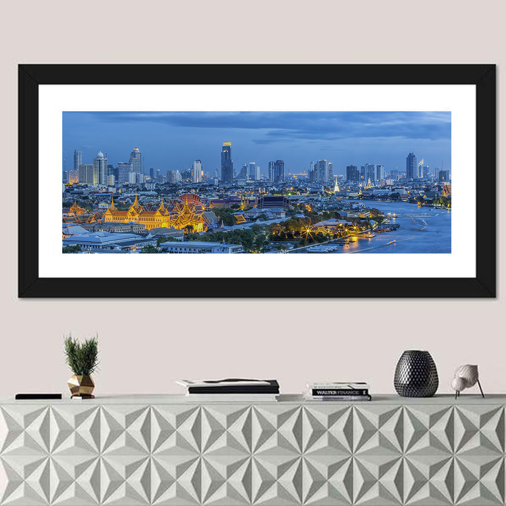 Bangkok Skyline at Blue Hour Wall Art
