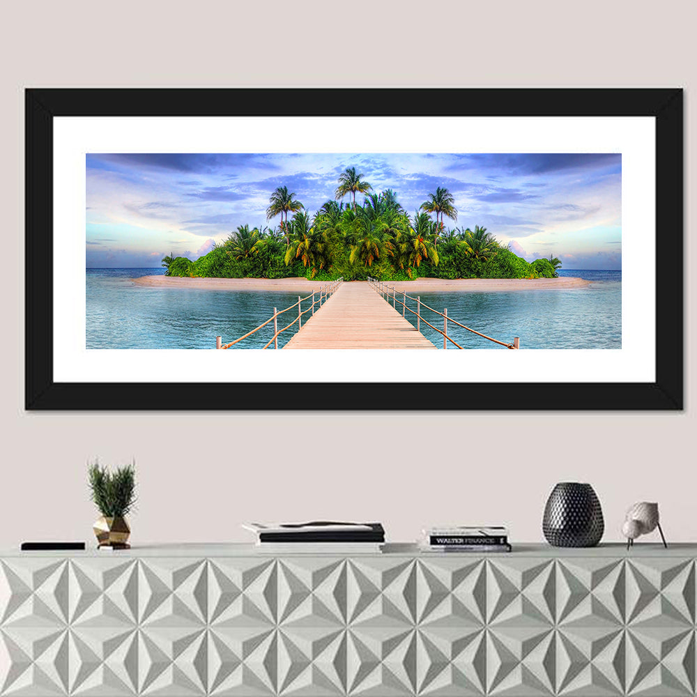 Tropical Island Pier Perspective Wall Art