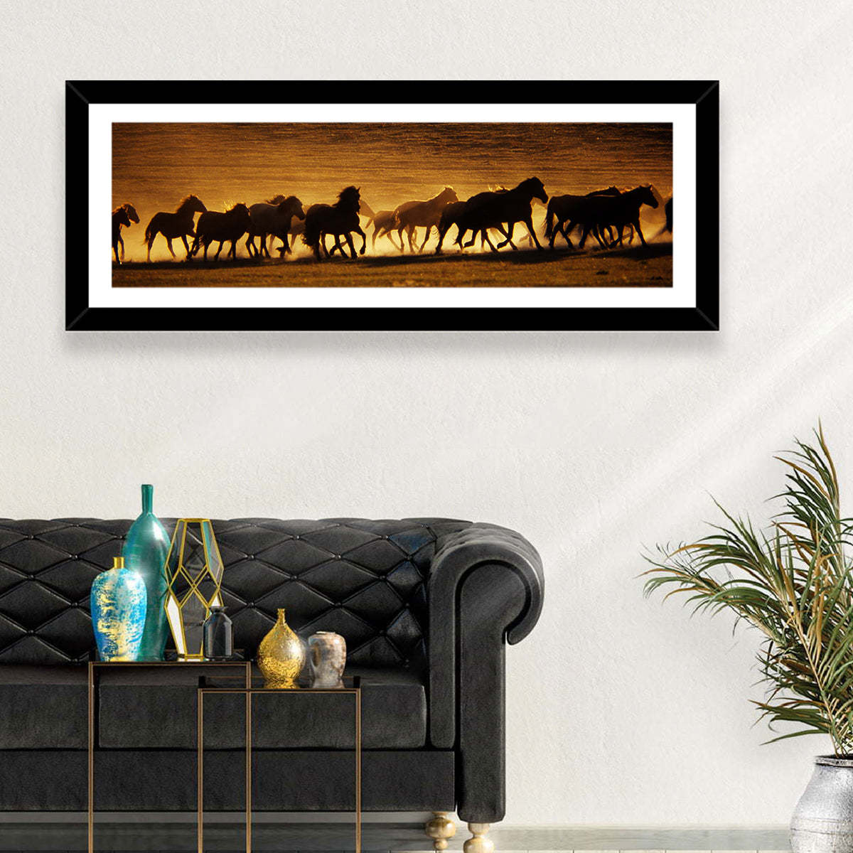 Running Wild Horses at Sunset Wall Art