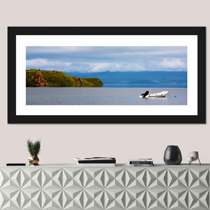Kronotskое Lake with Boat Wall Art