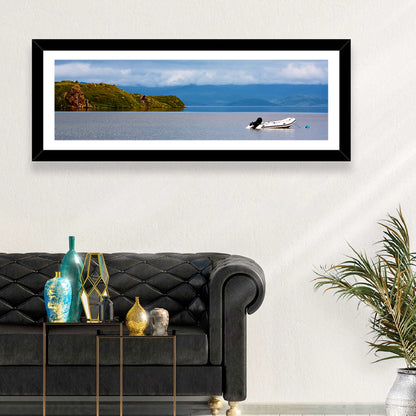 Kronotskое Lake with Boat Wall Art