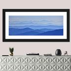 Misty Blue Mountain Valley Wall Art