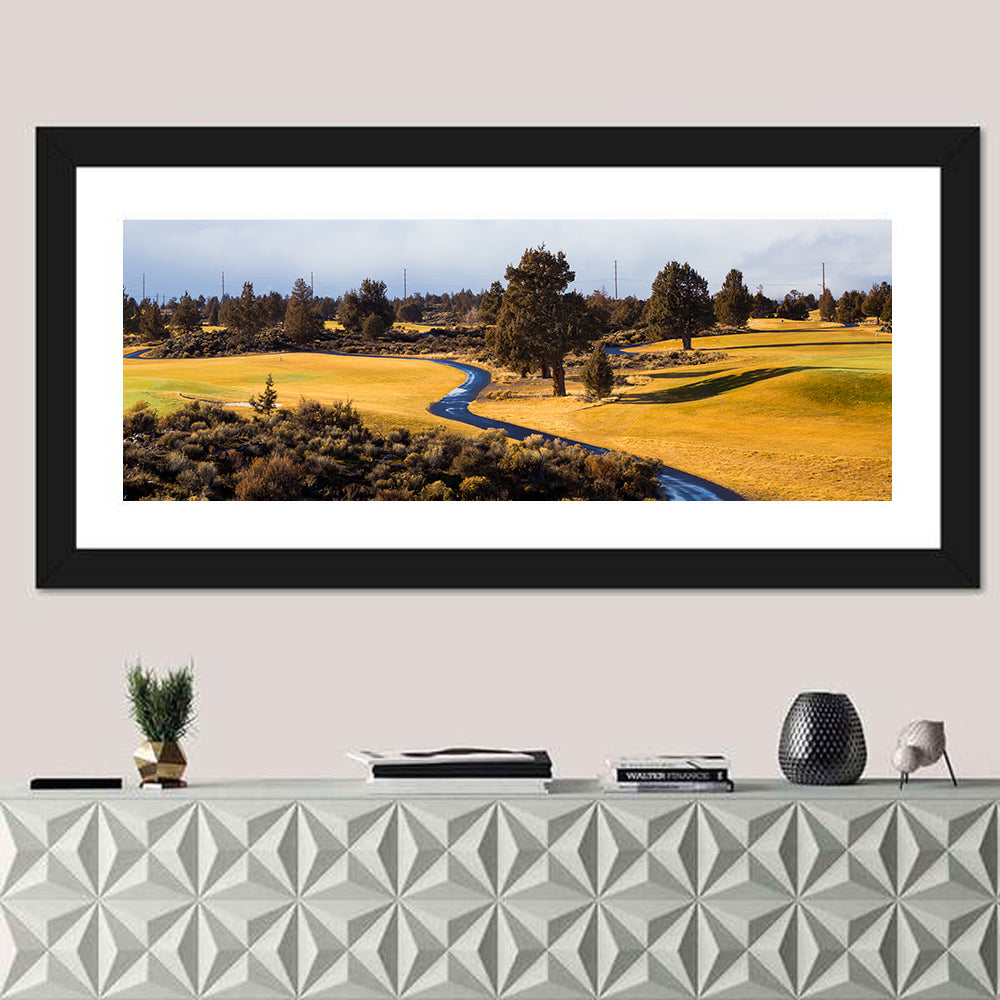 Central Oregon Golf Course with Winding Path Wall Art