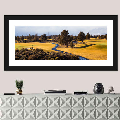 Central Oregon Golf Course with Winding Path Wall Art