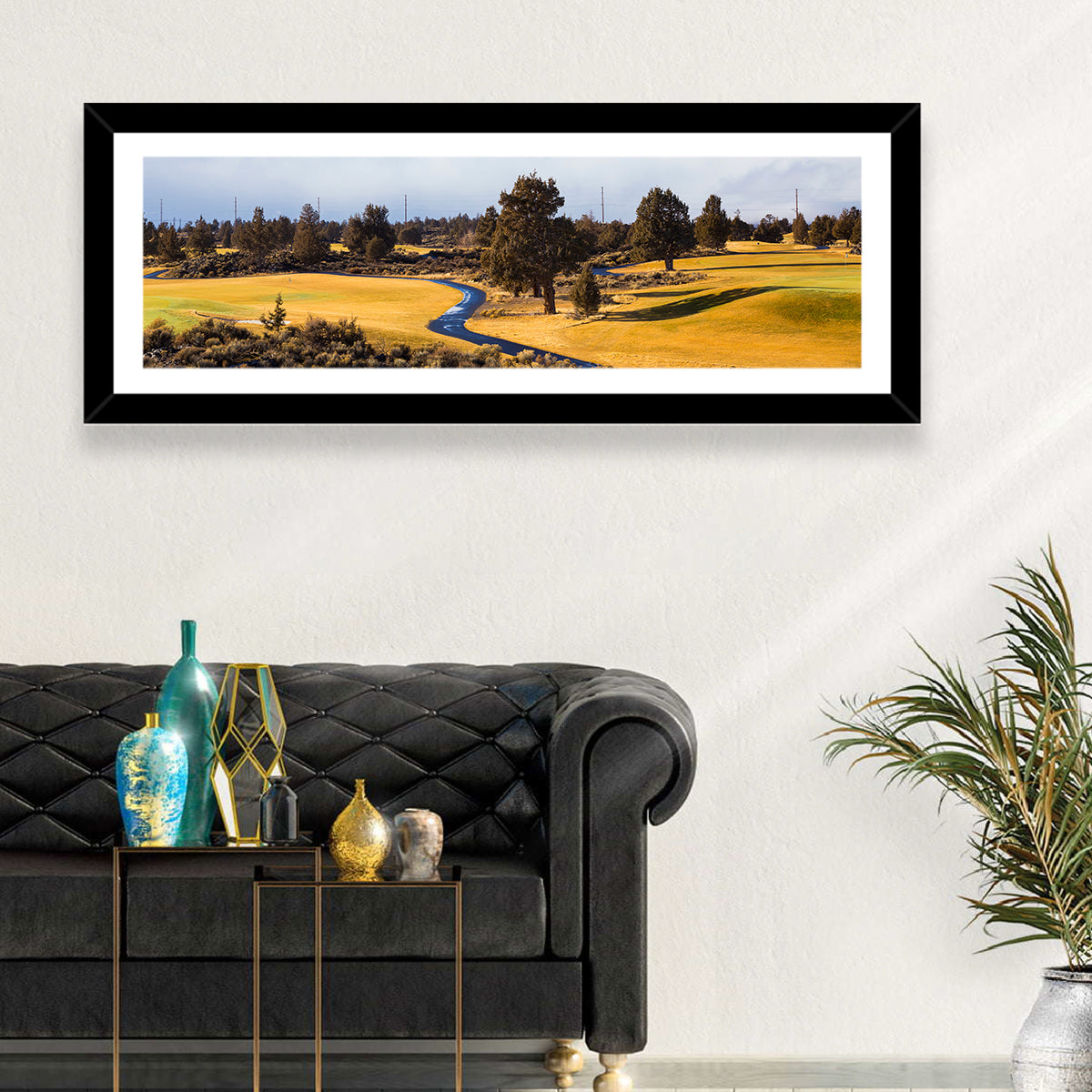 Central Oregon Golf Course with Winding Path Wall Art