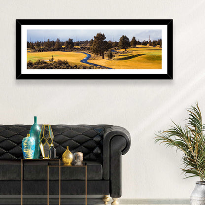 Central Oregon Golf Course with Winding Path Wall Art