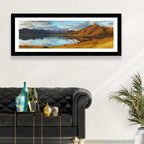 Icelandic Mountain Lake at Golden Hour Wall Art