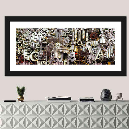 Machine Parts Assembly Wall Art