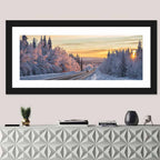 Winter Road at Sunset Wall Art