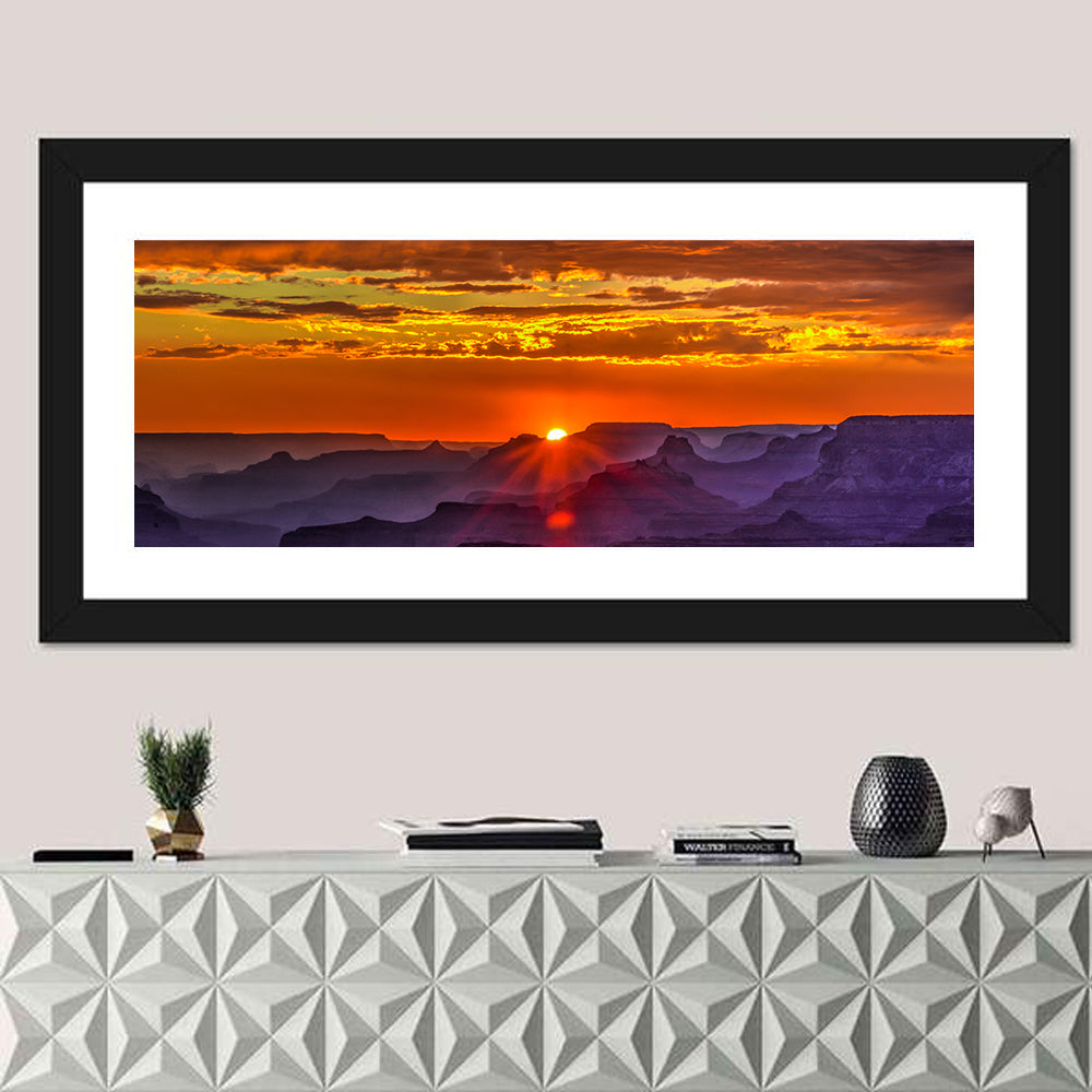 Lipan Point Sunset Sunburst Wall Art