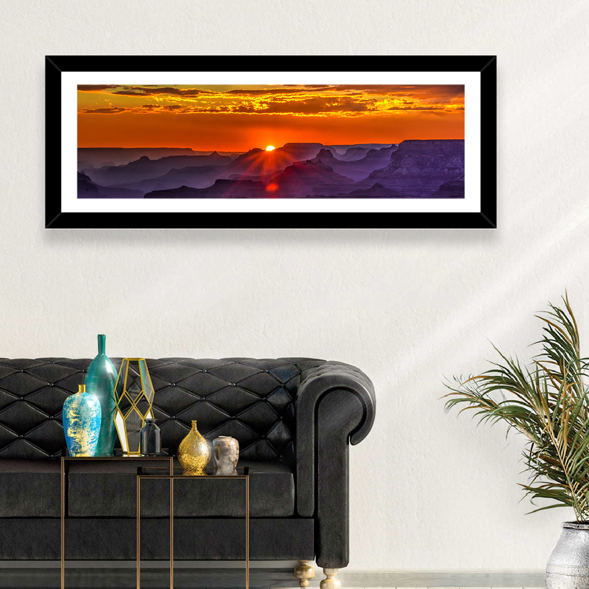 Lipan Point Sunset Sunburst Wall Art