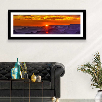 Lipan Point Sunset Sunburst Wall Art