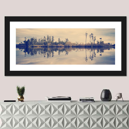 Sunset Over Forest Lake Wall Art