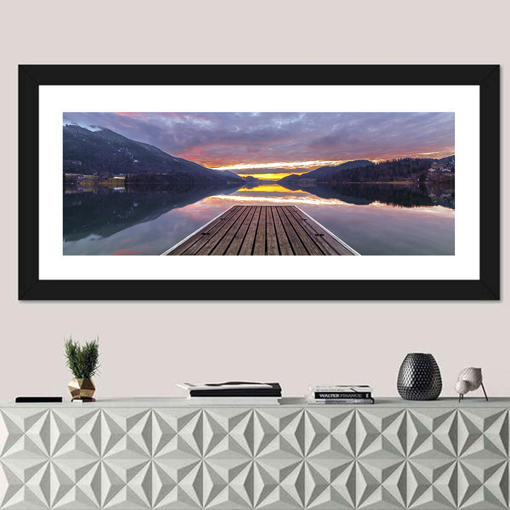Fuschlsee Pier at Sunset Wall Art