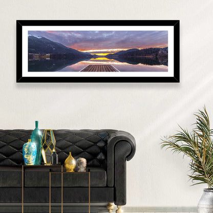 Fuschlsee Pier at Sunset Wall Art