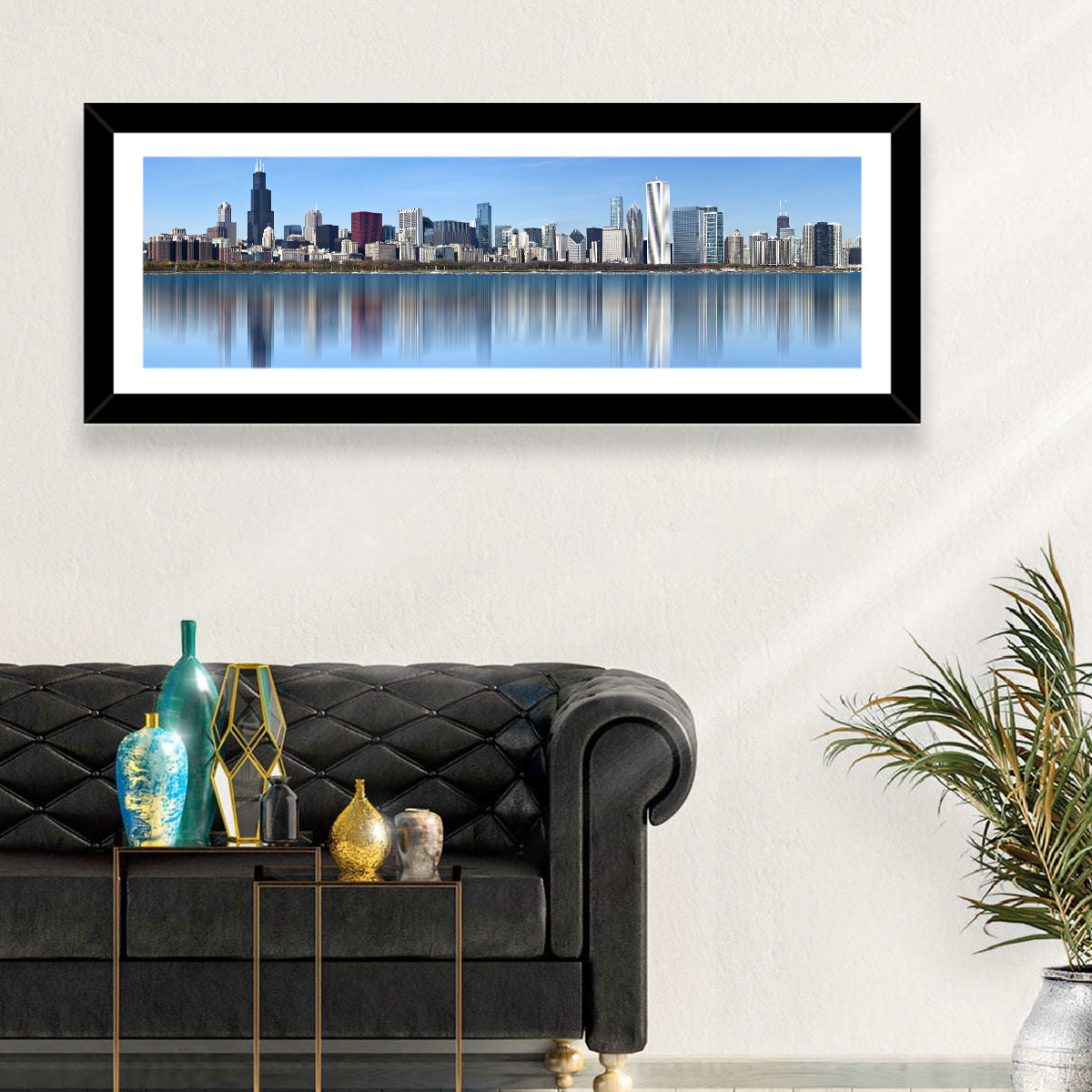 Chicago Skyline Reflection Wall Art