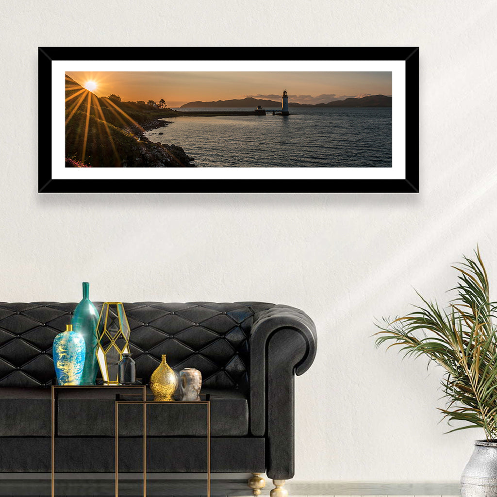 Dunollie Lighthouse Golden Hour Wall Art