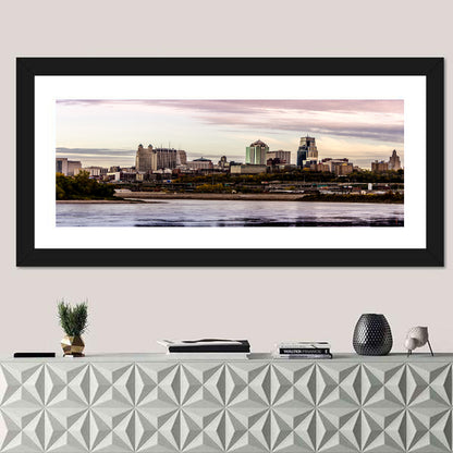 Kansas City Skyline at Dusk Wall Art