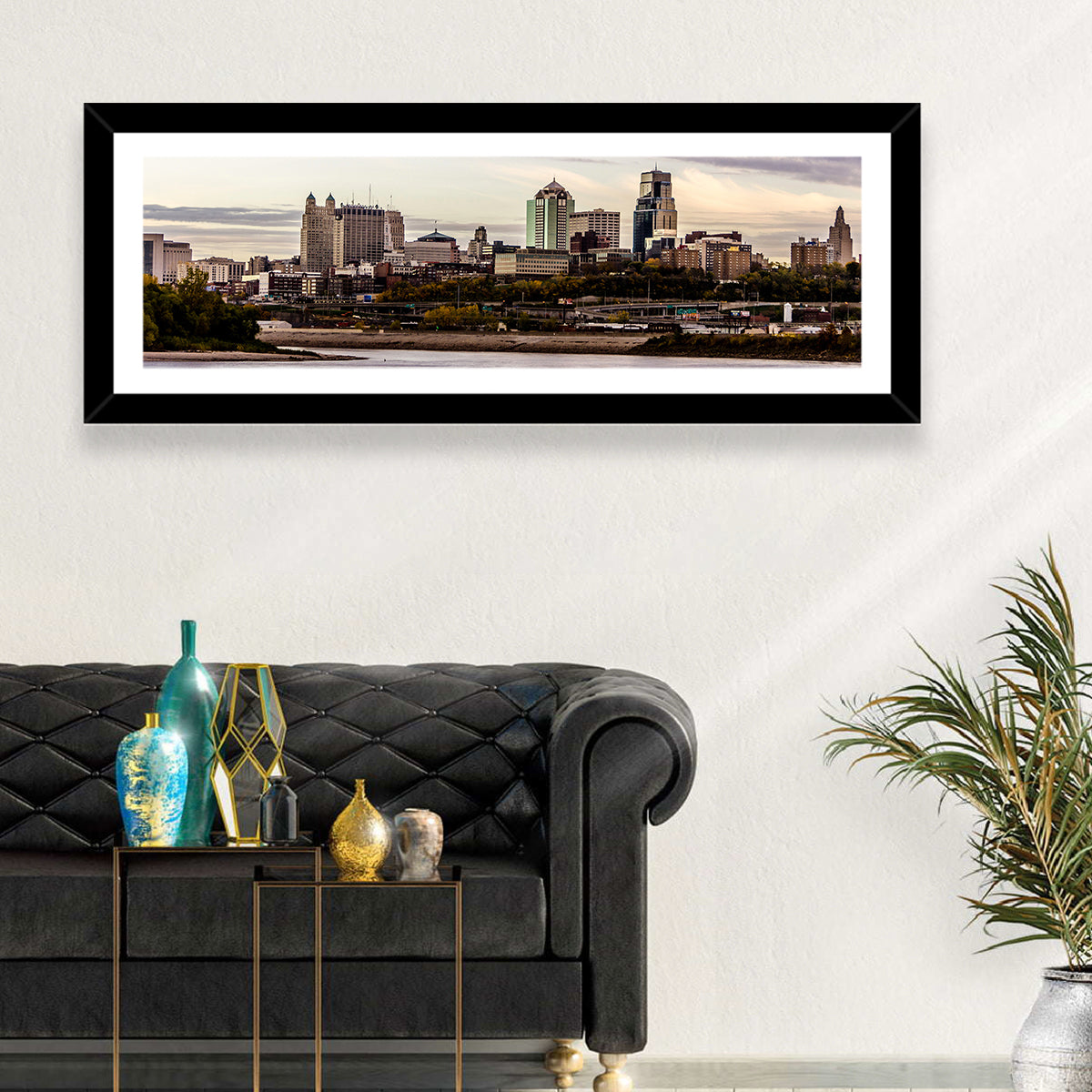 Kansas City Skyline at Dusk Wall Art