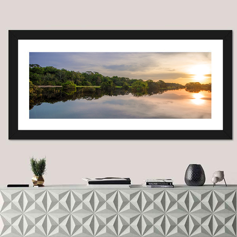 Amazon River Sunset Reflection Wall Art