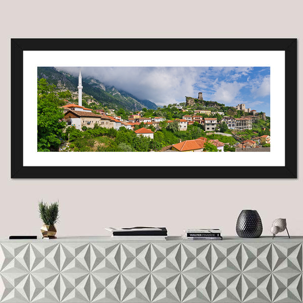 Krujë Castle Ruins, Albania Wall Art in a room, panoramic