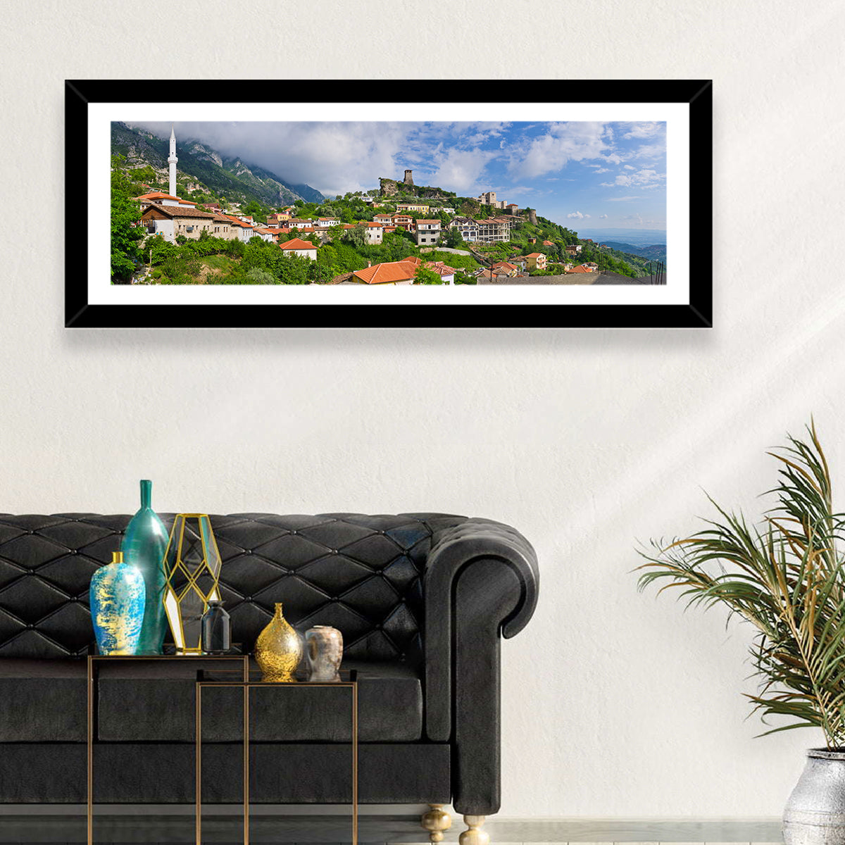 Krujë Castle Ruins, Albania Wall Art in a room, panoramic