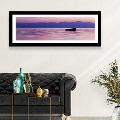 Lavender Lake Ohrid Sunset Wall Art