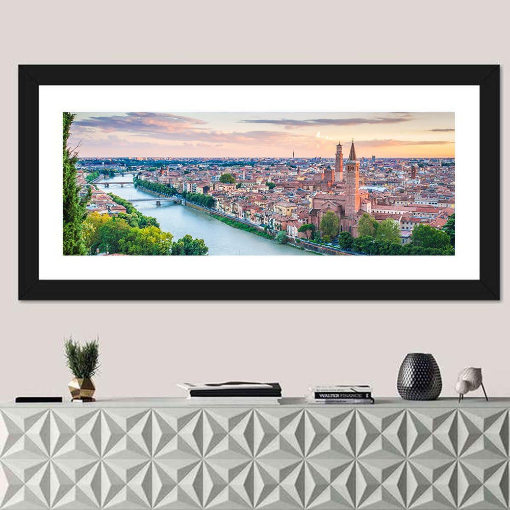 Verona Riverbend at Golden Hour Wall Art
