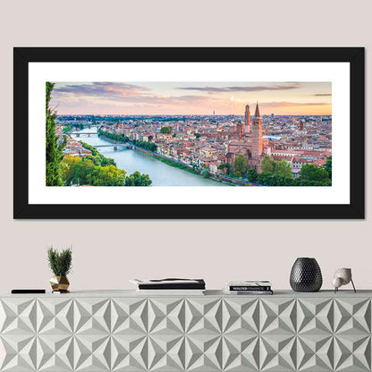Verona Riverbend at Golden Hour Wall Art