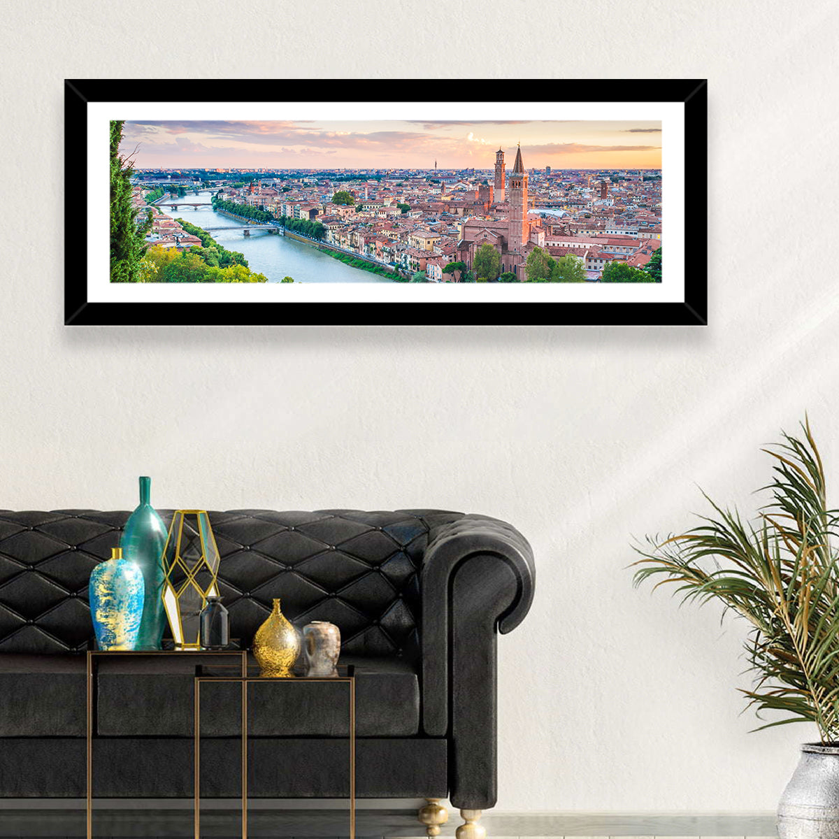 Verona Riverbend at Golden Hour Wall Art
