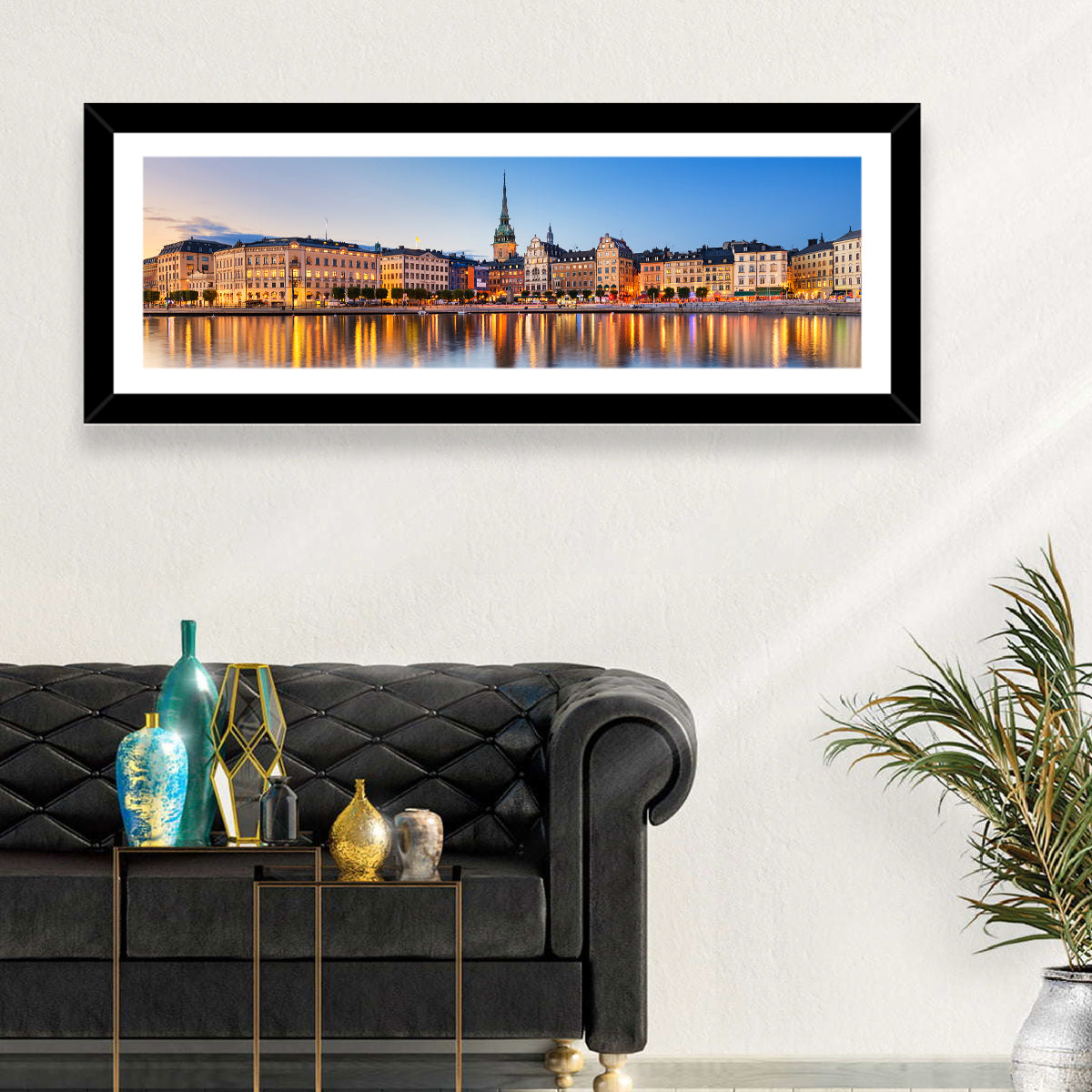 Gamla Stan Night Reflections Wall Art